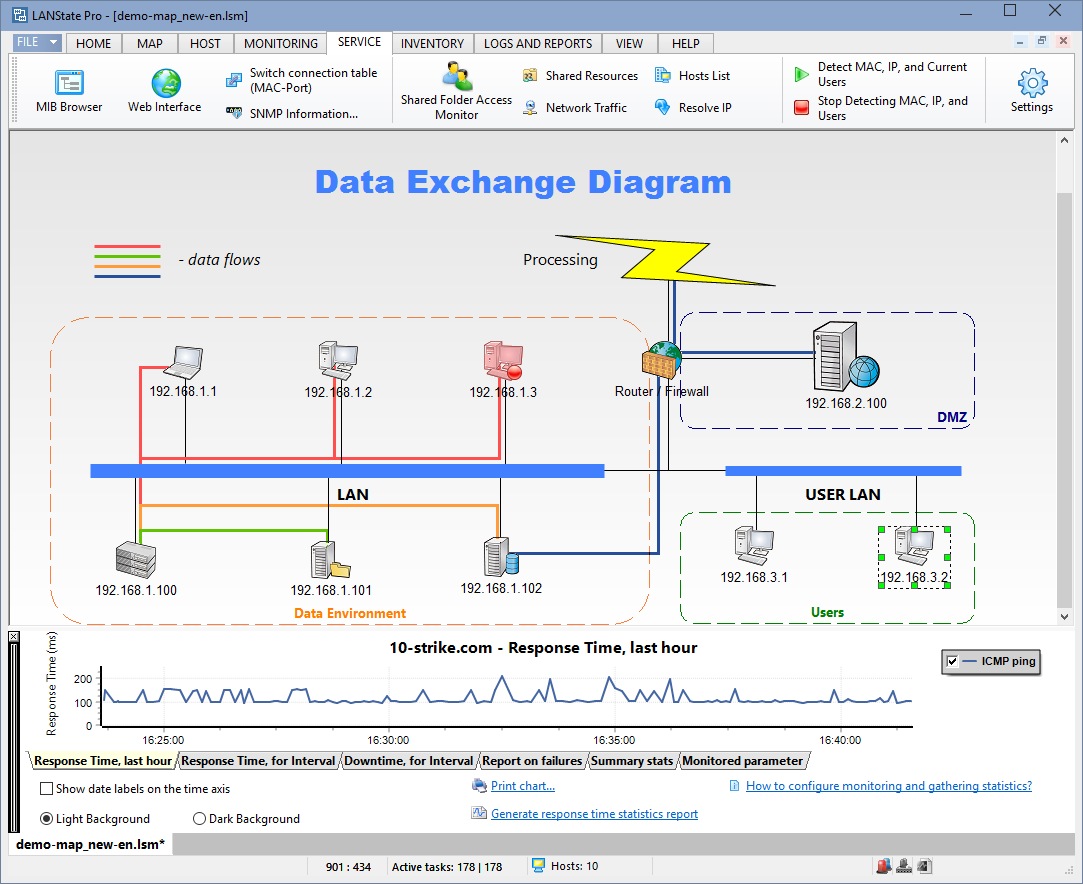 Screenshot of 10-Strike LANState 3.1