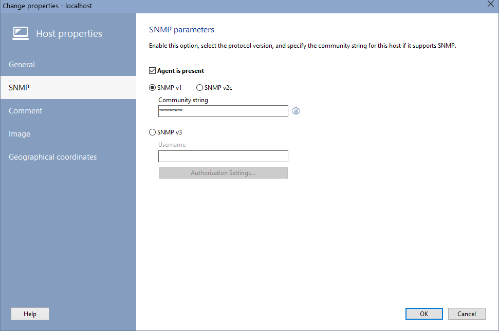 Changing device properties - SNMP