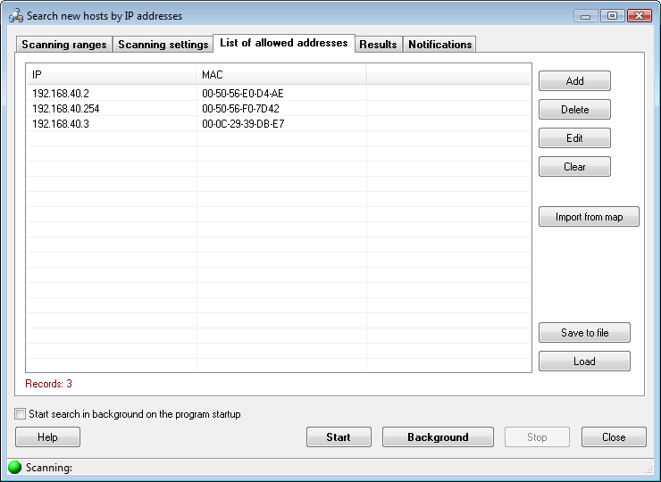 configuring allowed IP addresses