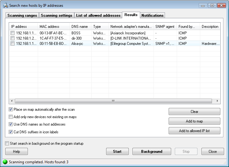 Scanning an IP address range