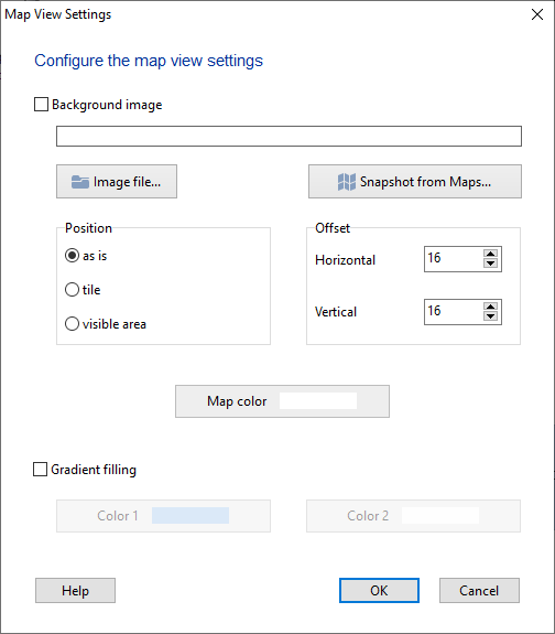 Network map visual settings