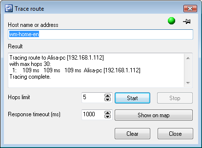 Tracing route