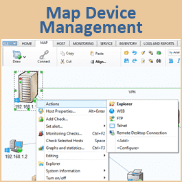 Map device management