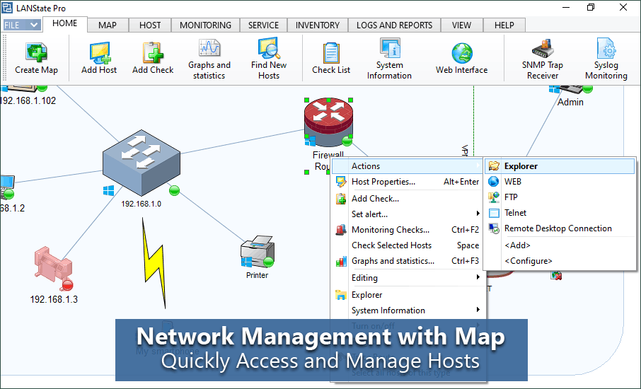 Network Mapper and Device Monitoring Program LANState