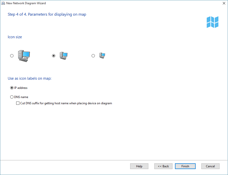 Network Diagram Creation Wizard - Step 4