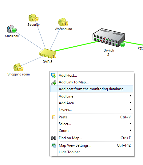 adding host to map from database