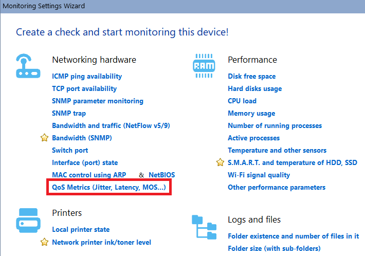 adding QoS monitoring check