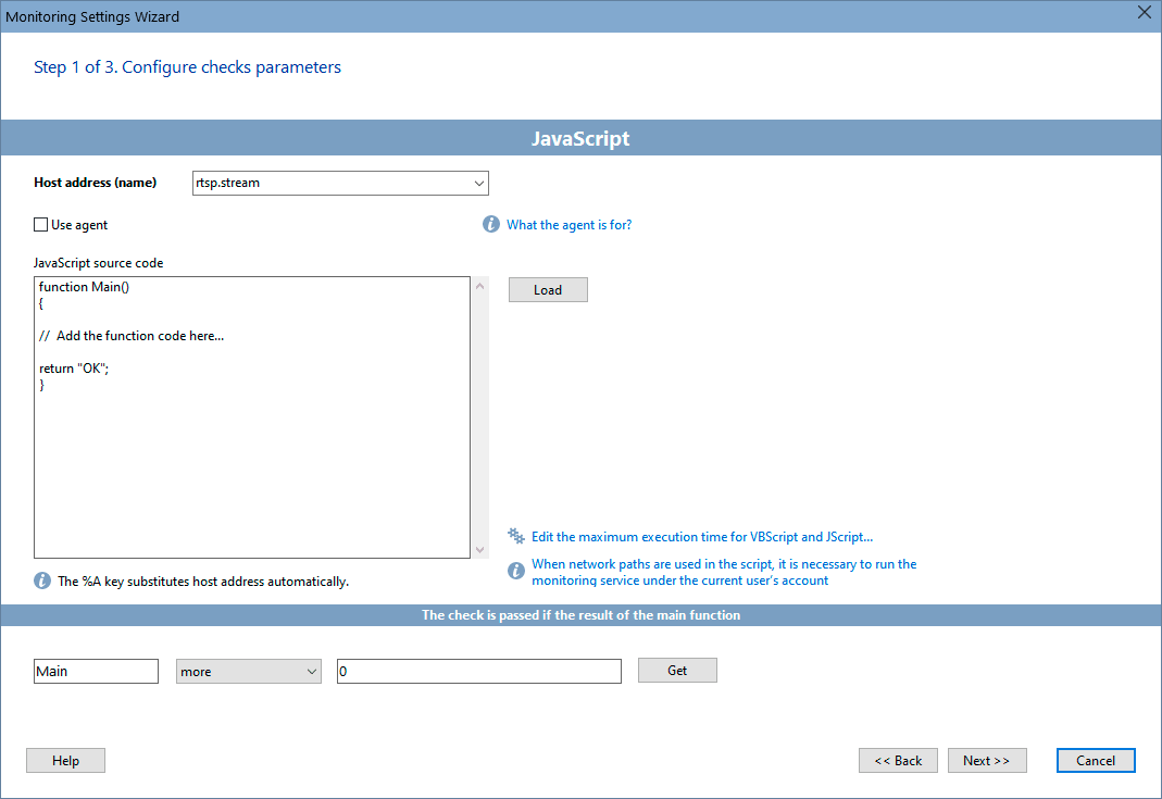 JavaScript Result Monitoring