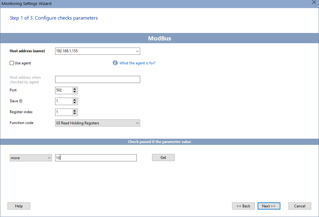 modbus TCP register monitoring - iot/machine/M2M exchange