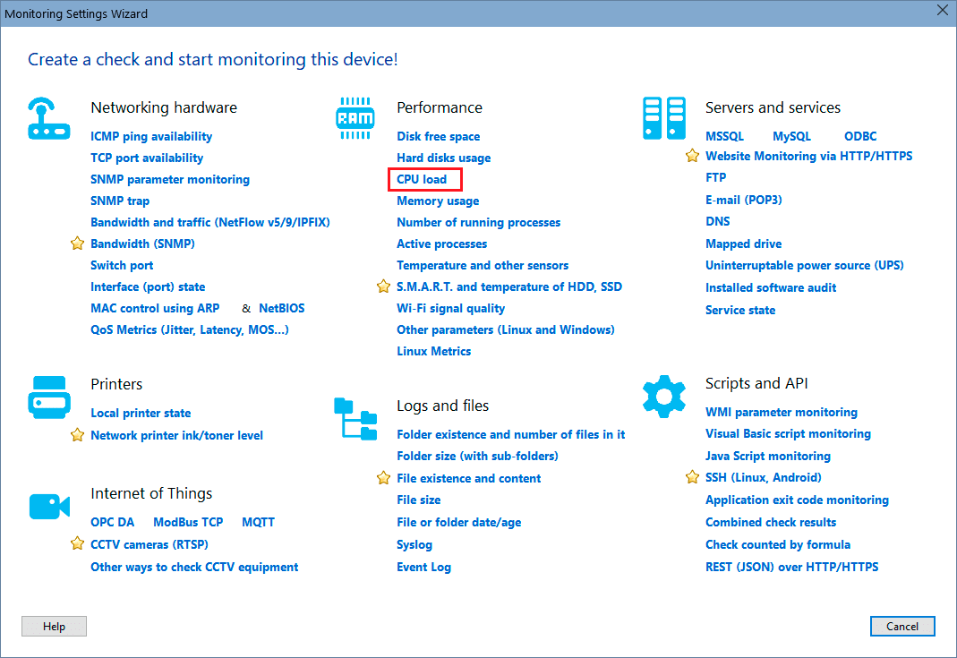 wizard - cpu usage monitoring