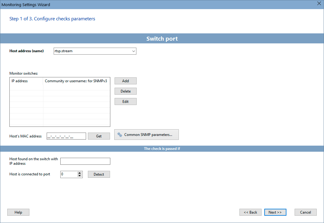 Network Interface (Switch Port) State Monitoring