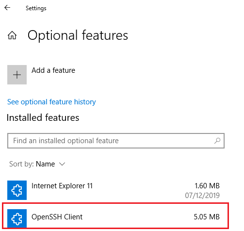 adding SSH Client to Windows