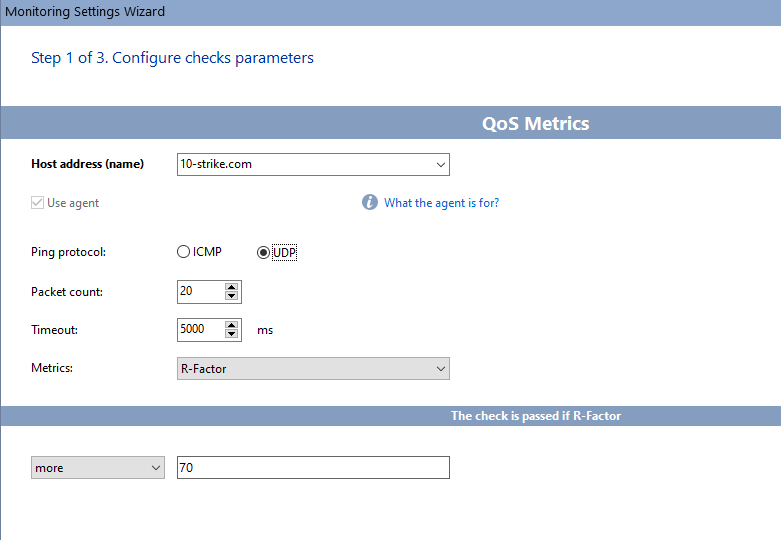 QoS metric monitoring