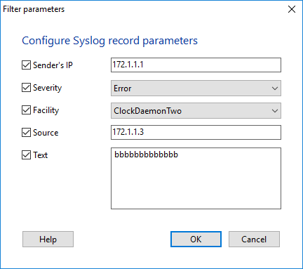 syslog filter