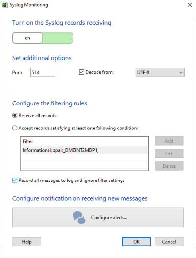 syslog monitoring