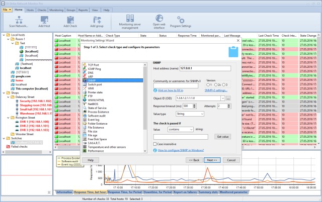 Adding the SNMP monitoring check