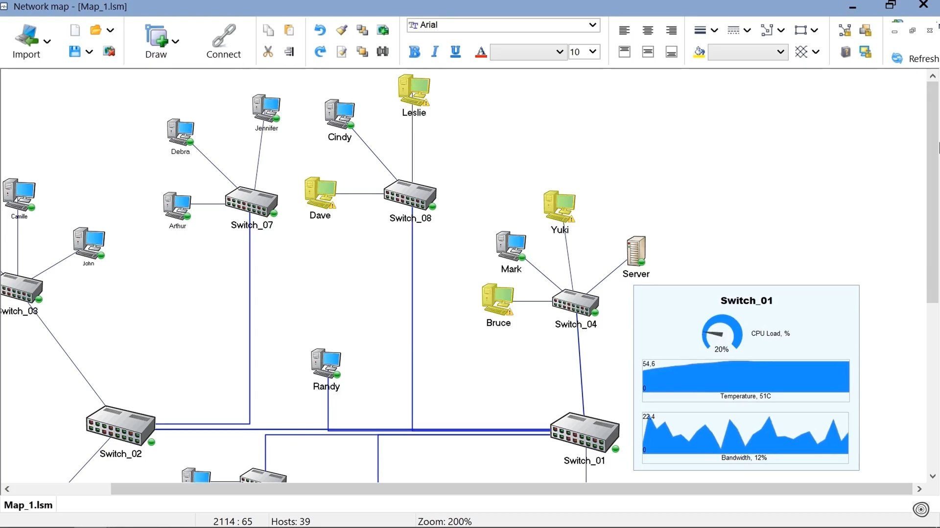switch monitoring program screenshot - 10-Strike Network Monitor Pro
