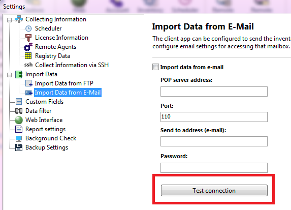 import data from email