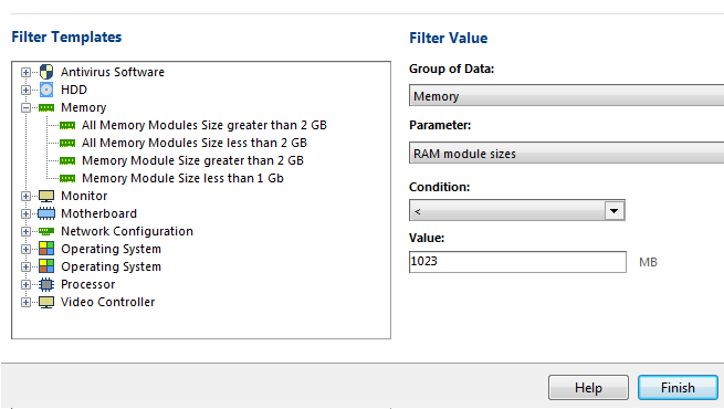 insufficient memory filter for planning upgrades