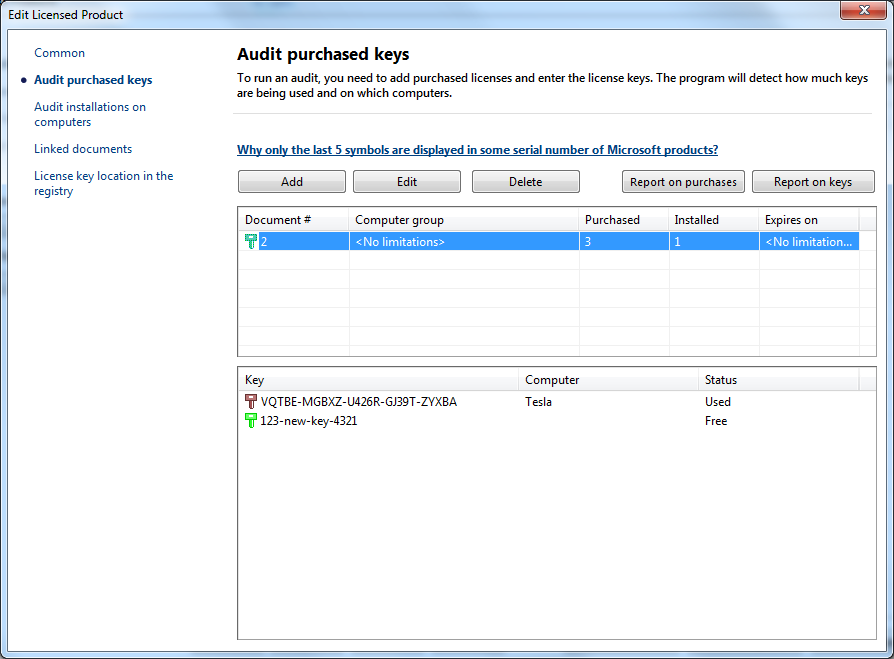 license key audit