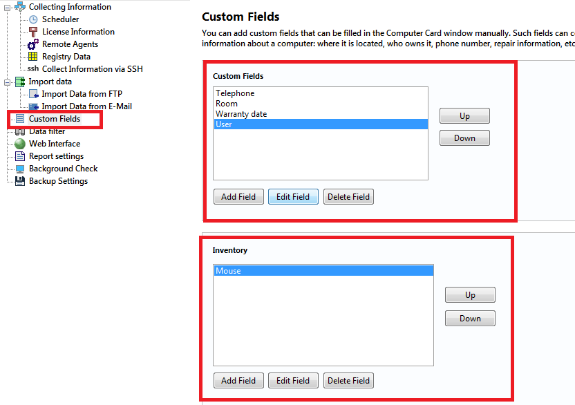 inventory fields