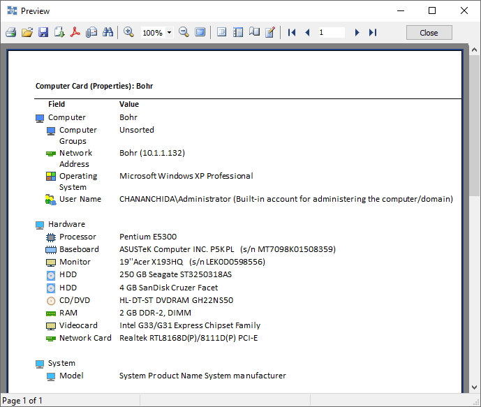 report on network computer hardware