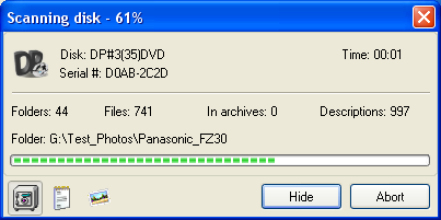 Scanning disk window